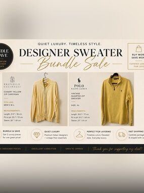 Quiet Luxury Sweater Bundle Brunello Cucinelli Polo Ralph Lauren 🇮🇹